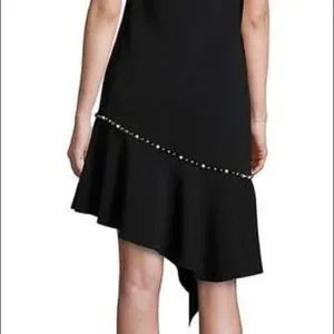 Jonathan Simkhai Women's Beaded Asymmetrical Dress - Black - Size 4 Jonathan Simkhai Women's Beaded Asymmetrical Dress - Black - Size 4